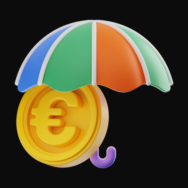 Premium Finance 3D Icon High Resolution on isolated background