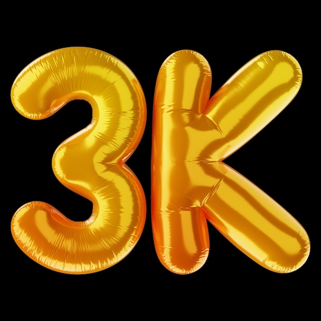 Premium gold numeric party balloon number icon 3d rendering on isolated background