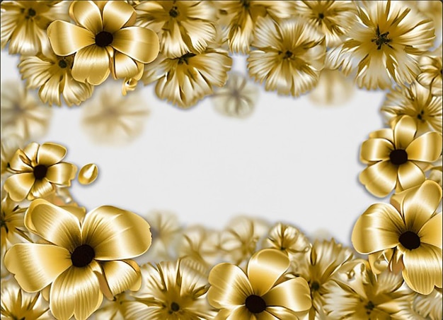 Premium golden flowers background with text space