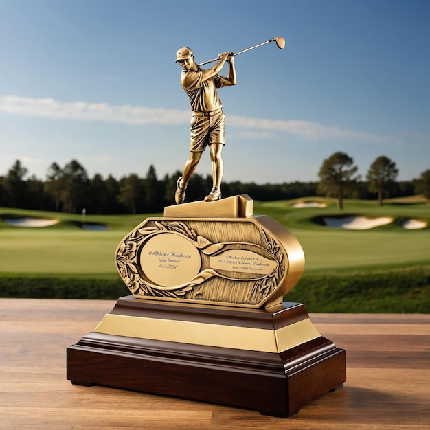 Photo premium golf trophy images for golfing events