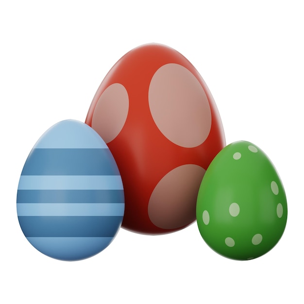 Premium Happy Easter egg Icon 3D Rendering on isolated background