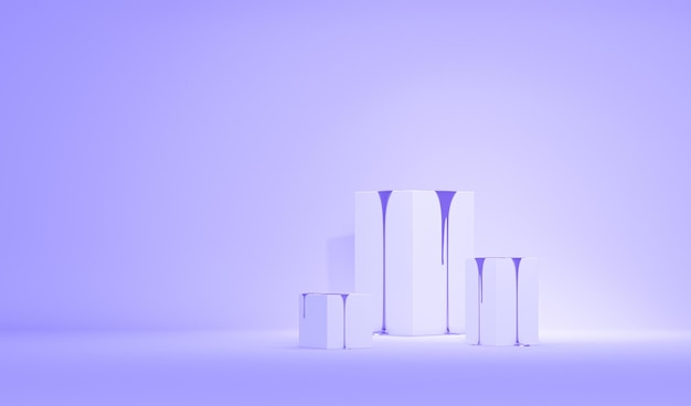 Premium podium and transparent abstract background Pastel purple colors scene 3d render