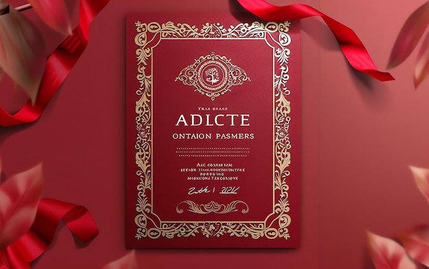 Premium Red and Gold Professional Certificate Design