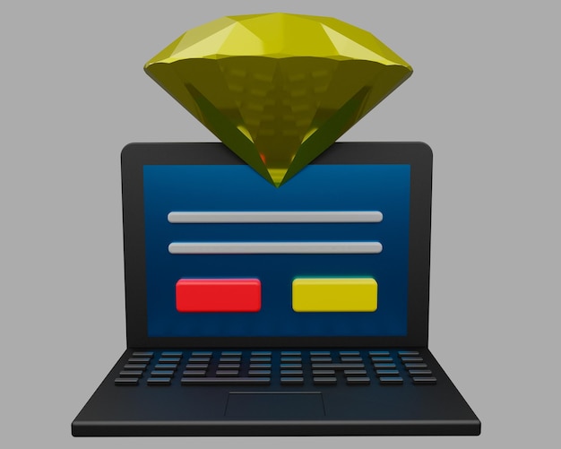 premium services icon 3d render