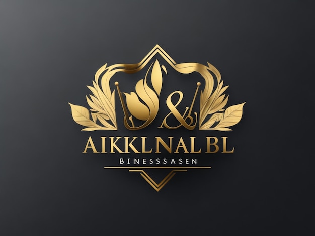 Premium style abstract gold crown logo symbol luxury style AI Generative