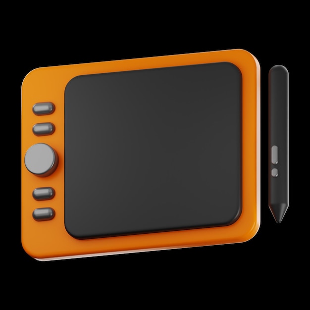 Premium technology graphic tablet icon 3d rendering on isolated background