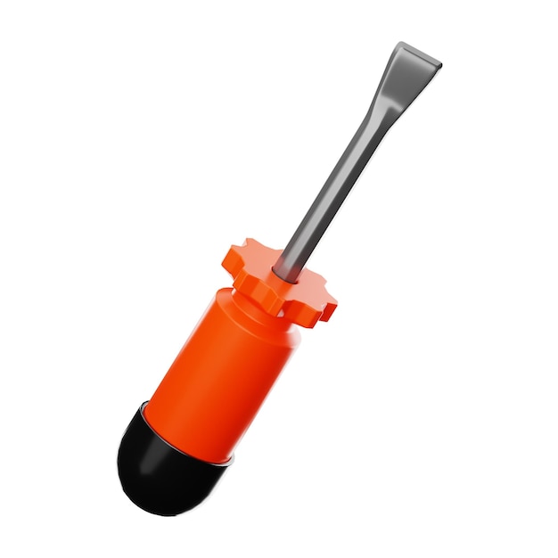 Premium Tool screw driver Icon 3D Rendering