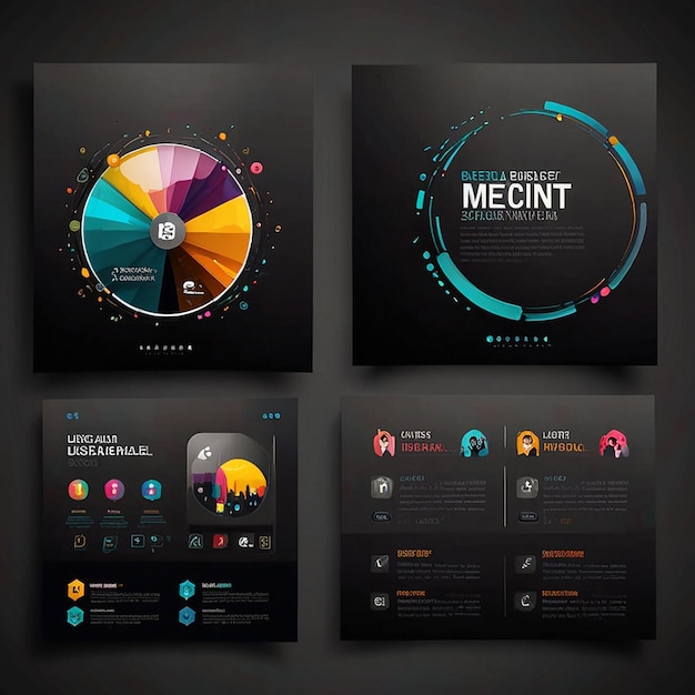 Premium Vector Modern business social media post design template