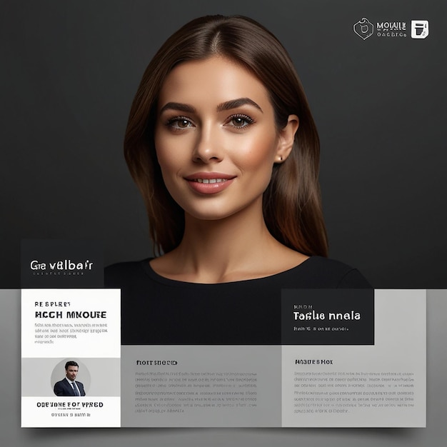 Photo premium vector modern business social media post design template