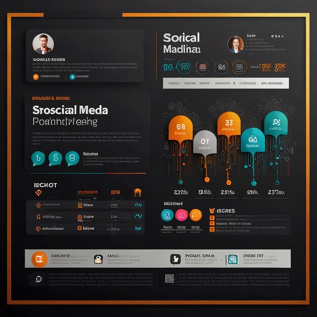 Photo premium vector modern business social media post design template