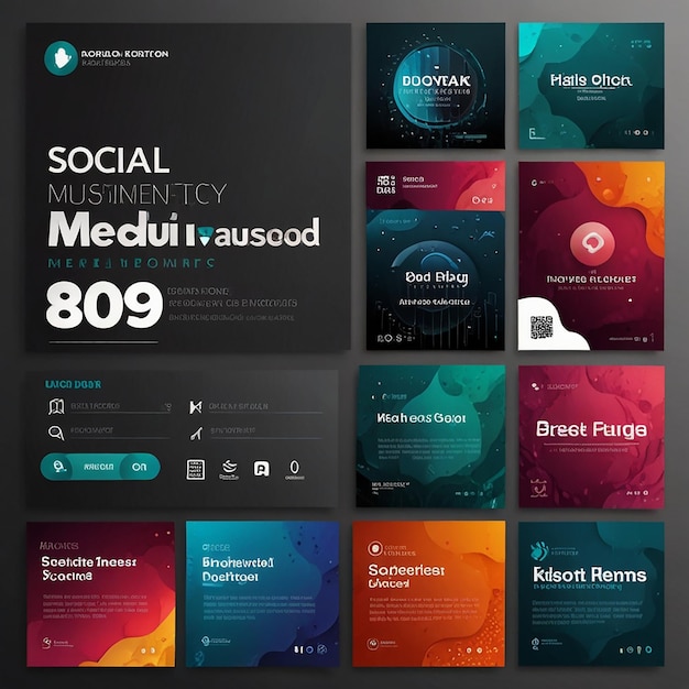 Photo premium vector modern business social media post design template