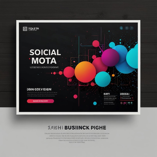 Photo premium vector modern business social media post design template