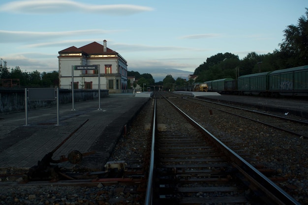 Premium view train rail, outdoor photography