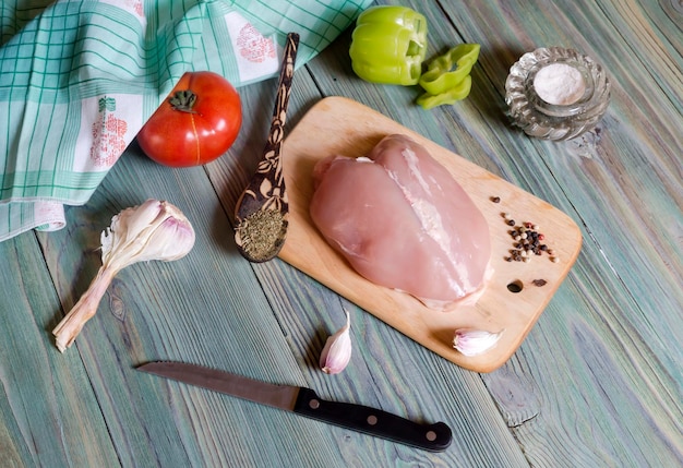 Preparation of chicken breast