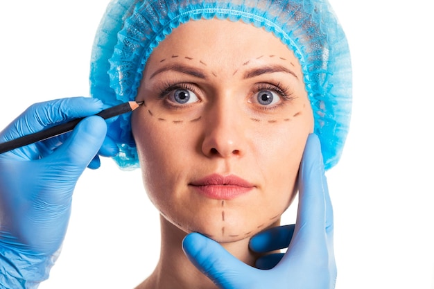 Photo preparation for facial surgery