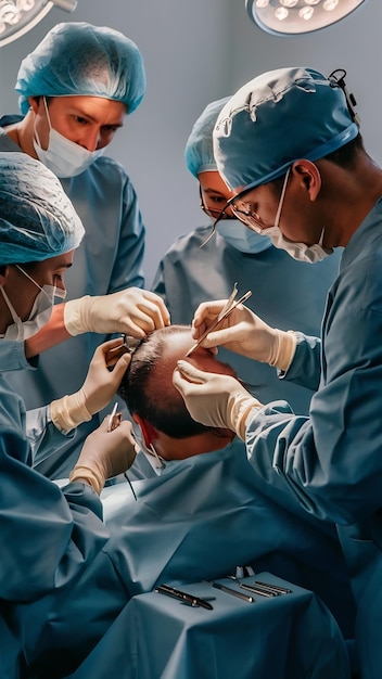 Preparation for hair transplant surgery