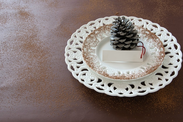 Preparations about arranging the table for winter holidays Winter decoration DIY