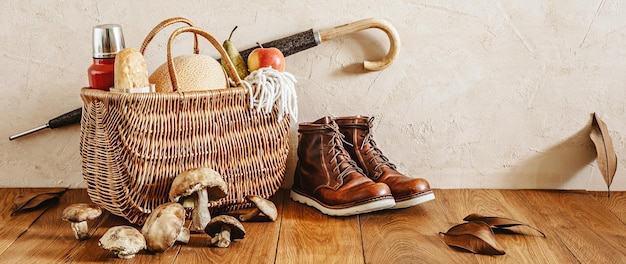 Preparing for a mushroom hunt in the fall