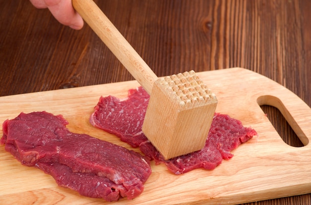 Preparing raw beef