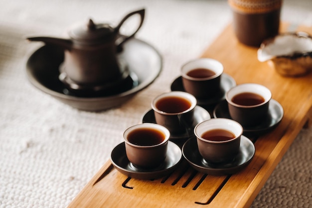 Preparing for a tea ceremony with a large company