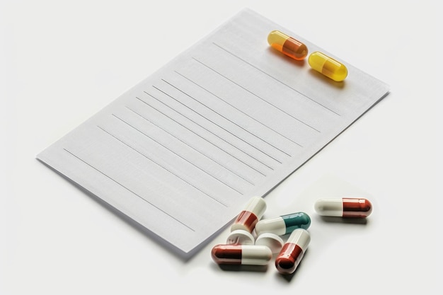 Photo prescription pad isolated in transparent background