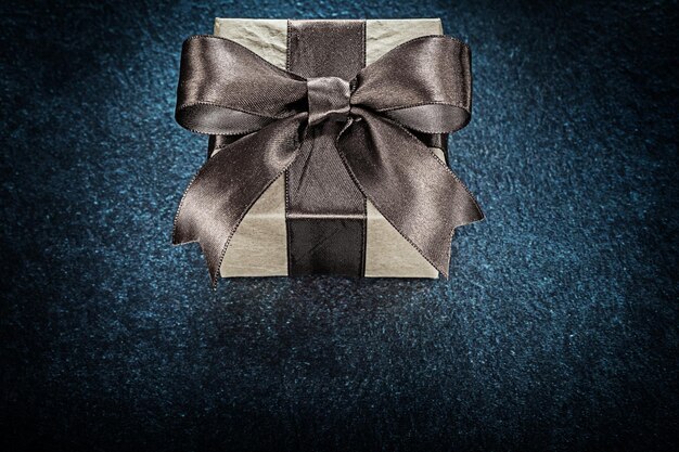 Present box on black background