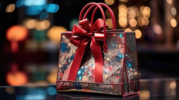 Present holiday shopping bag