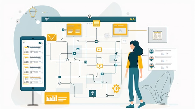 Photo present user experience ux workflow integrates multivariate testing wireframing prototyping focus