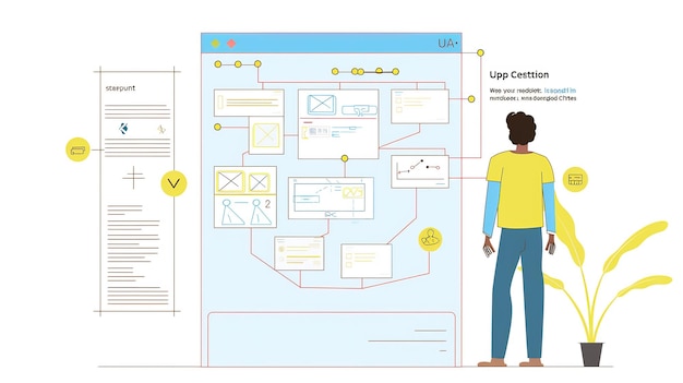 Photo present user experience ux workflow integrates multivariate testing wireframing prototyping focus