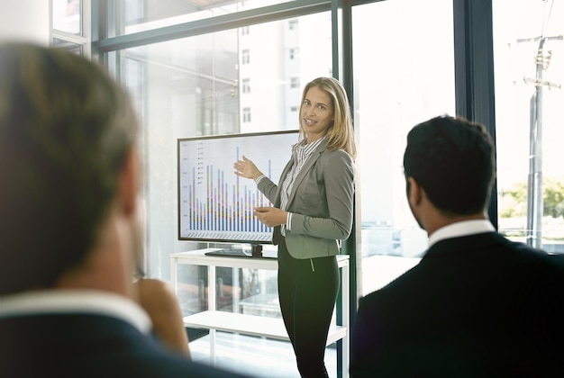 Presenting ideas to the team Shot of corporate businesspeople meeting in the boardroom