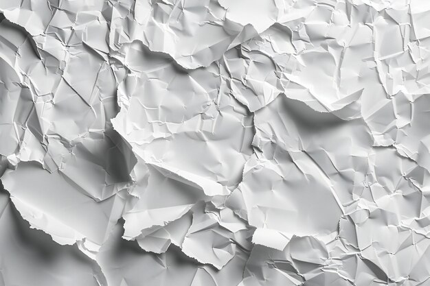 Presenting white crumpled paper texture background blank sheet of white textured and aged old vinta