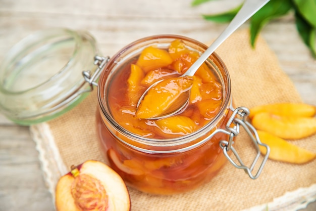 Preservation of nectarine jam food.