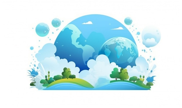 Preservation of the Ozone Layer on white background vector