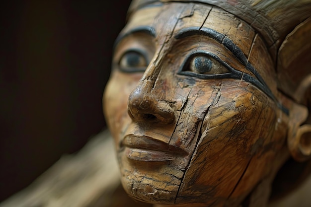 Preserved Ancient mummy portrait Generate Ai