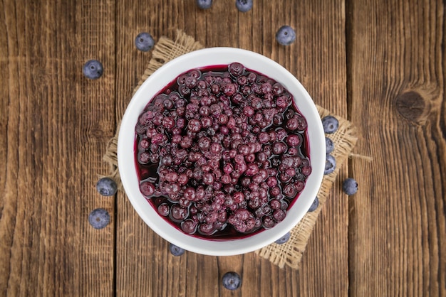 Preserved Blueberries selective focus