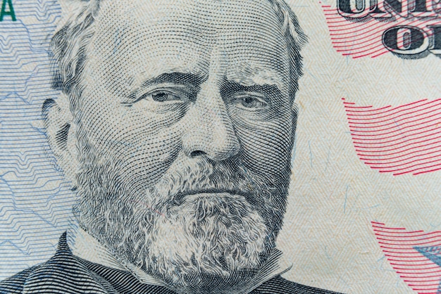 President Ulysses S. Grant's face appears on the $50 bill.