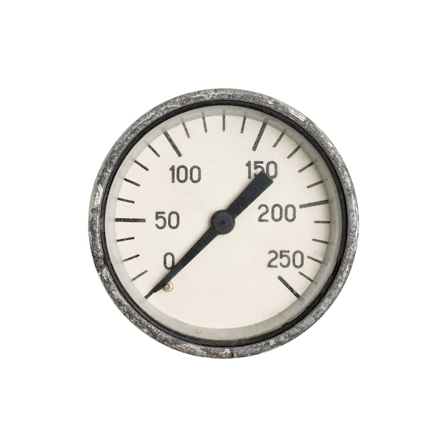 Pressure gauge isolated on white background