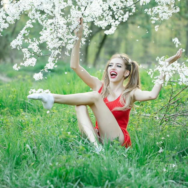 Pretty girl in blossom