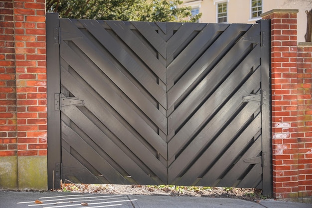 pretty metal gate or fence entrance can symbolize elegance sophistication and beauty It can also