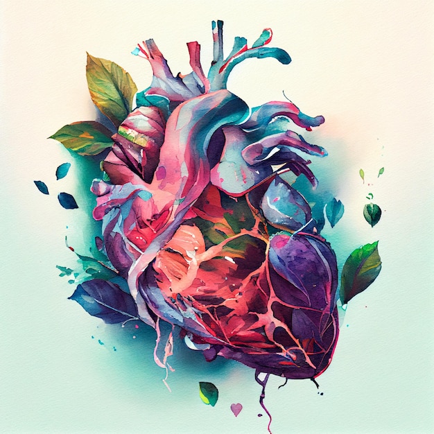 Pretty realistic heart illustration with isolated background