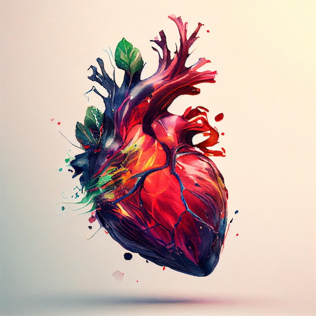 Pretty realistic heart illustration with isolated background