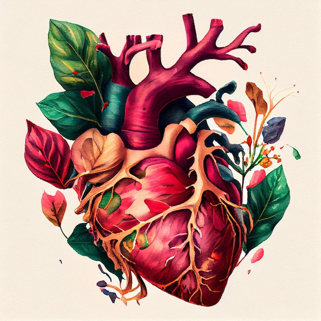 Pretty realistic heart illustration with isolated background