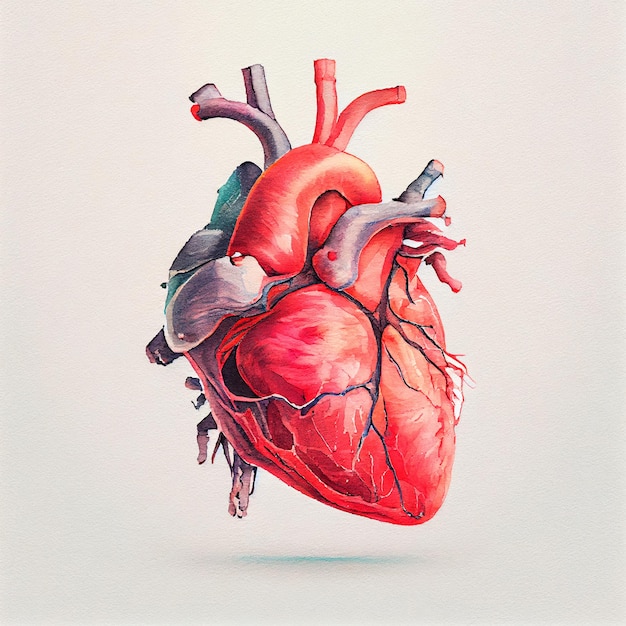 Pretty realistic heart illustration with isolated background