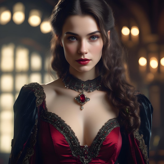 a pretty young vampire woman