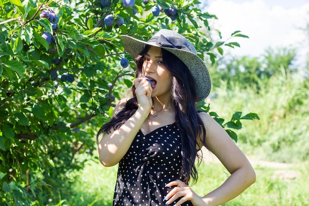 pretty young woman in the nature pretty girl in the park portrait of a woman