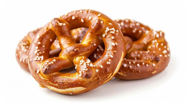 pretzel isolated on white background salt and soft