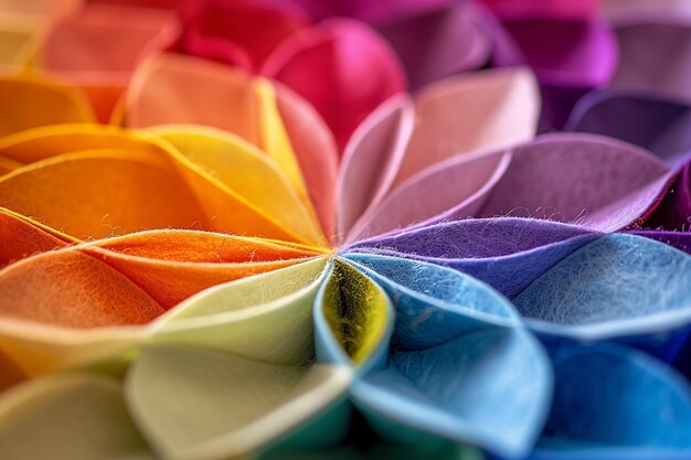 Pride flag with colorful felt