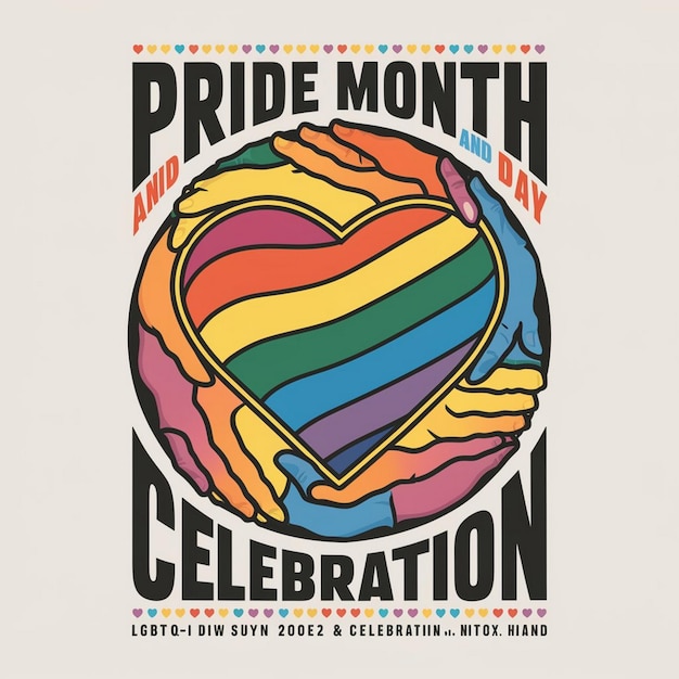 Pride Month and Day Celebration Presentation Heartfelt Designs for Your Special Event