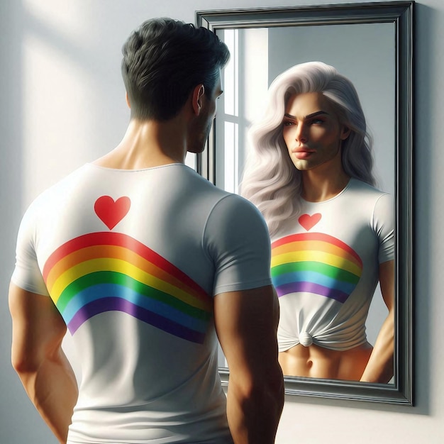 Photo pride month vision a mans unique reflection