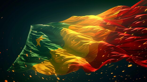 The Pride of a Nation Dynamic Waving Flag illustration Vector Design Ai illustrationGenerative AI